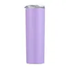 UPORS Skinny Tumbler mit Strohhalm 20oz Reisebecher Sublimation Vakuumisolierter doppelwandiger Edelstahl-Kaffeebecher 201204