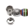 Detachable cleaning metal smoking pipe silver bead type pipe with windproof cover