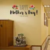 Wall Stickers Happy Mothers Day Floral Decals DIY Art For Kids Bedroom Living Room Home Decoration CCB14295