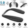 Nackband Bluetooth 5.0 Högtalare Trådlös bärbar nacke Speaker True 3D Stereo Sound Portable Bass inbyggd mikrofon med mikrofon1