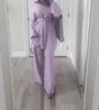 المرأة Ropa Caftan Marocain دبي العباءة التركية مجموعة مسلم الحجاب اللباس المغربي قفطان رداء الإسلام ارتداء الملابس الإسلامية