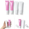 50ml Vider Airless pompe Bouteille cosmétique Crème Container Maquillage Fondation squeeze Emballage souple Tube Couvercle Press Livraison gratuite