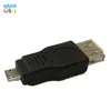 200 pcs/lot USB 2.0 femelle à Micro USB femelle OTG adaptateur hôte pour téléphone portable tablette connecté Flash disque souris noir