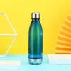 Butelka wody 750ml przezroczysty kształt koksu sporty szczelnie picie z przypadkowym ze stali nierdzewnej odkryty jasny BPA za darmo