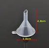 Transparante Mini Plastic Kleine Funnels Parfum Vloeibare Keuken Gereedschap Essentiële Olie Vullen Trechter Keuken Bar Dineren Tool SN3246