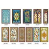 Custom Size European style window fim electrostatic stained glass window film frosted church home doors foil stickers 40x80cm Y2004418786