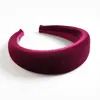 Women Velvet Thick Sponge Headband Fashion Vintage Velvet Head Hoop Wide Hairbands Party Jewelry Hair Accessories