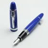 JINHAO 159 school office supplies pen Luxury blue & silver 18k nibB fountain high quality writing Y200709