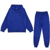 Solid Color Męskie Pełny garnitur Dres Prosty Styl Dresy Bluzy Dla Mężczyzn Pure Color 2 sztuki Zestaw Fitness Zestawy Ciepłe Streetwear Y1221