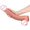 NXY Dildos Anal Toys Super Giant Long Thick Double layer Liquid Silicone Dildo Simulation Penis Plug Female Masturbation Husband and Wife Toy 0225