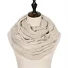 Mode tricoté chaud écharpe cercle boucle écharpe plus chaud cou hiver tricoté femmes foulard noël chaud écharpe fête fournitures LSK1701