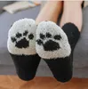 Winter warme Korallenplüschsocken Cartoon Tier Katzenpfote Socken Winter dicke Bodensocke weiche süße Fulffy Socke für Damen Frauen Mädchen