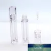 1pc 5.5 ml Tubo de brillo de labio cuadrado transparente Vacío Vacío de plástico Lipstick Lip Balm Bottles Vials Diy Container Mini tamaño al por mayor