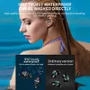 Auriculares inalámbricos TWS con Bluetooth 5,0, cascos estéreo de graves 9D, resistentes al agua, manos libres con micrófono y estuche de carga