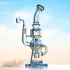 Tall Heady TORO 유리 비커 봉 흡연 유리 물 파이프 Shisha Hookah Recycler Oil Rigs Heady Glass 흡연 파이프 Dab Rigs 14mm Banger