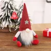 Vente en gros 50pcs dessin animé de Noël arbre de Noël sans visage Décoration de poupée de peluche de visage Noël ornement ornement créatif festif poupée poupée cadeaux