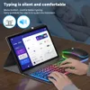 Для Samsung Galaxy Tab S6 Lite Case Rainbow Backlight Keyboard Mouse Funda для Samsung Galaxy Tab A7 S7 Case с держателем карандаша