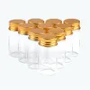 30x60x21mm 25ml przezroczyste jasne szklane butelki z aluminiową nakrętką Puste złote pokrywki fiolki słoiki 50 sztuk