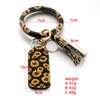 2020 Wristlet Keychain Bracelet Bangle with Neoprene Chapstick Holder Keyrings 16 Styles for Choose Christmas Gifts