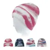 امرأة الشتاء الرجعية التعادل صبغ كاب المرأة الرياضة قبعة الصوف اكسسوارات للشعر أغطية الرأس الحلي قبعة skullies bonnet gjhjuk