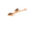 Cute Hollow Out Love Shaped Wooden Honey Stick Wood Honey Spoon Stick Dipper Stirrer Flatware Accessories Kitchen Gadget