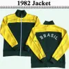 1982 Mens Jacket Top Retro Soccer Jerseys National Team Sokrates Falcao Junior Football Shirt Retro Långärmad Uniformer Camiseta de Fútbol