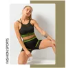 Fashion Running Outfit Snabbtorkande kläder Yoga Vest Shorts Suit Set Seamless Sports Fitness Bra Suitor for Women