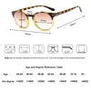 Sonnenbrille Damen Getönte Lesebrille Herren Farbverlauf Graue Linse Anti UV400 Glasbrille Retro Runder Rahmen 10152025306856861