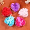 9 Adet Kokulu Gül Çiçek Petal Buket Sevgililer Günü Hediyesi Kalp Şekli Hediye Kutusu Banyo Vücut Sabun Düğün Parti Favor 9OCS / Lot