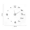 Nowy zegar ścienny kwarc zegarek nowoczesny design duże dekoracyjne zegary europejskie naklejki akrylowe mechanizm salonu 201202