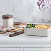 Micck Rice Husk 6セットランチボックスBPA BENTO BOX WISD DAGS FOOD CONTERER MicroWavable Leakproof Food Storage Crisper T200710