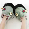 Pantoufles de zombie drôles pour l'hiver chaud intérieur plancher maison femmes et hommes marche morte chaussures 3D ajustement Halloween cosplay pantufa 201125