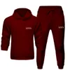 Neue Mode Trainingsanzug Männer Laufschuhe Sportswear Zwei Stücke Dicke Wolle Baumwolle Hoodie Hosen Männliche Sport Anzug LJ201124