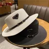 Summer Panama Designer Style Letter Hats Strips Cappello da paglia da donna intrecciata a mano
