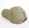 Frauen Pferdeschwanz Baseballmütze Weinlese Gefärbtes Low Profile Kugelkappe justierbare Unisex Klassisch Plain Caps Outdooor Sport Suncreen Hat LSK1976