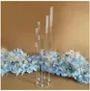 5 pçs decoração de casamento candelabros castiçais transparentes castiçais de acrílico para festa de casamento