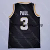 2020 Wake Forest Demon Deacons Basketball Jersey NCAA College 3 Chris Paul Black 모든 스티치 앤 자수 크기 S-3XL