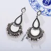 Dangle & Chandelier 2021 Vintage Women's Water Drop Silver Color Mirror Jhumki Earrings Jewelry Tribe Ethnic Bohemia Gold Tassel Earrin