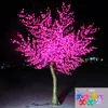 Outdoor LED Sztuczny Kwiat Wiśniowy Drzewo Light Choinki Lampa 2304PCS LED Żarówki 3.0m Wysokość 110/220 VAC Rainsproorfoodoodporne Worek