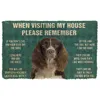 3D Please Remember English Setter Dogs House Rules Fußmatte, rutschfeste Fußmatte, Dekor für Veranda 220301