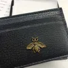 최고 품질의 고급 디자이너 신용 카드 소지자 EFFINI NEW Bee Tiger 정품 가죽 FIRD 비즈니스 ID 미니 카드 동전 지갑 포켓 케이스