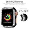 Tempererat glasskydd f￶r Apple Watch Case 40mm 44mm 38mm 42mm 41mm 45mm 49mm Diamond Bumper Screen Protector f￶r IWatch Series 6/SE/5/4/3/2/1 NYTT