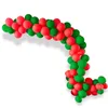 Noel Balon Seti 10 inç Kırmızı Yeşil Noel Lateks Balon Karikatür Noel Baba Kardan Adam Alüminyum Folyo Balon Helyum Balonları WVT1056