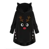 Sweatshirt Christmas Womens Long Sleeve Deer Printed Warm Outwear Fleece Button Deer Ear Winter Plush Hoodies Plus Szie 5X Tops6969893