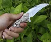 Neue DA158 Flipper Klappklinge Taktisches Klauenmesser 440C Hochglanzpolierter Klingenstahlgriff Karambit mit Kleinkasten