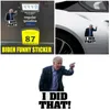 Confezione del partito di sublimazione 100pcs Joe Biden Adesivi divertenti - Ho fatto quell'adesivo per auto Adesivi impermeabili Decalcomania Decalcomania DEFALL DIY Decalcomanie Poster