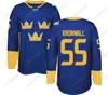 Maglia da hockey della Coppa del mondo CeUf Svezia Maglie da hockey Lehner Kronwall Hagelin Karlsson Hornqvist Zetterberg Sooerberg Maglia da hockey della Coppa del mondo di Sedin