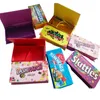 Sweet Candy Eyelash Case Dunkelrosa Lash Box Crosscross 3D Nerz Wimpern Benutzerdefinierte Wimpern Verpackung Box4488309