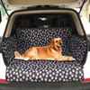SUV جذع مقعد غطاء مطبوعة أسود للماء أكسفورد القماش pet وسادة الكلب سيارة حصيرة منصات LJ201028