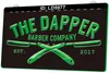 LD5977 Dapper Barber Company Hair 3D Gravering Led Light Sign grossisthandel